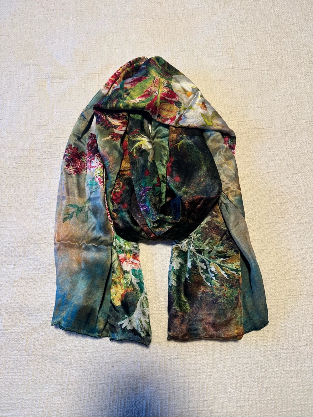 Long Floral Scarf